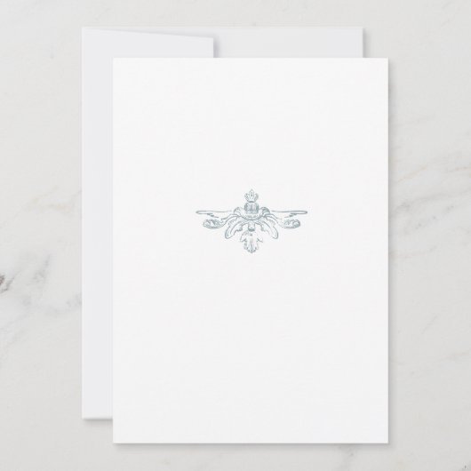 Vintage French Blue Bridal Shower 招待状 (裏面)