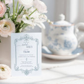 Vintage French Blue Bridal Shower 招待状