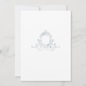 Vintage French Blue Frame Bridal Shower 招待状 (裏面)