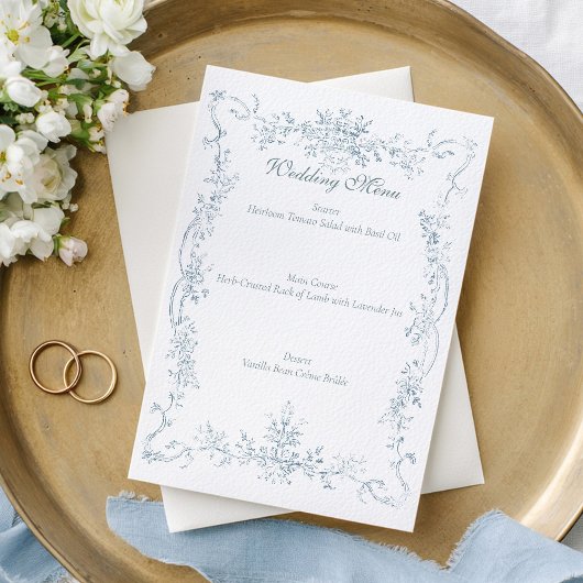 Vintage French Blue Wedding Frame メニュー