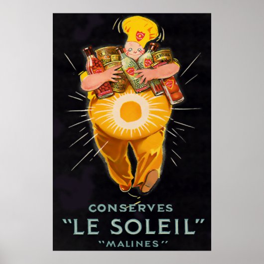 Vintage French Chef Poster Print ポスター (正面)