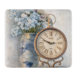 Vintage French Country Floral Clock Decor カッティングボード