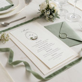 Vintage French Country Monogram Wedding メニュー