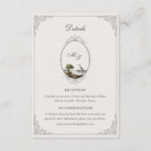 Vintage French Country Monogram Wedding Details  エンクロージャーカード (正面)