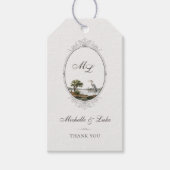 Vintage French Country Monogram Wedding Gift ギフトタグ (正面)