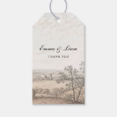 Vintage French Country Toile Wedding Gift Tag ギフトタグ (正面)