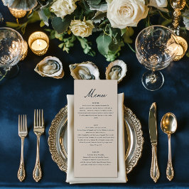 Vintage French Countryside Wedding Blue Toile メニュー