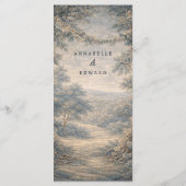 Vintage French Countryside Wedding Blue Toile メニュー (裏面)