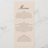 Vintage French Countryside Wedding Blue Toile メニュー (正面)