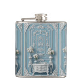 Vintage French Heritage Luxury Romantic Blue White フラスク (正面)