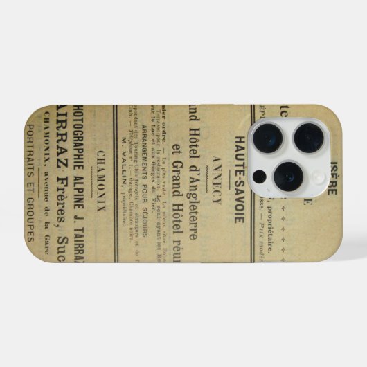 Vintage French Hotel Case iPhoneケース (裏面横)