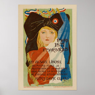 Vintage French Illustration Poster ポスター