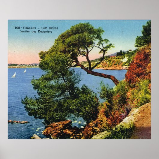 Vintage French image, France, Toulon, Cap Brun ポスター (正面)