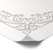 Vintage French Landscape Monogram Wedding Poster ポスター (角)