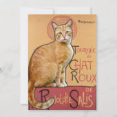    Vintage French Poster Style Orange Cat          招待状 (裏面)