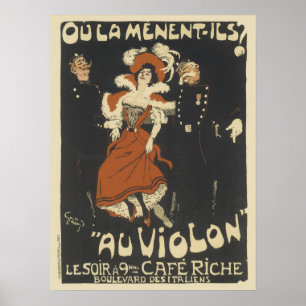 Vintage French Posters - Cafe Riche ポスター