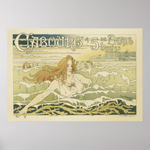 Vintage French Posters - Mermaid ポスター