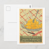 Vintage French "Save Bread by Eating Potatoes"  ポストカード (正面/裏面)