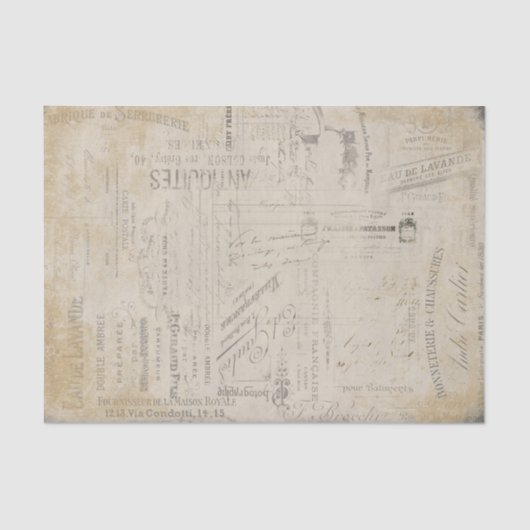 Vintage French Script 薄葉紙 (正面)