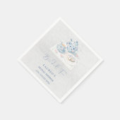 Vintage French Toile Chinoiserie Bridal Tea Shower スタンダードカクテルナプキン (角)