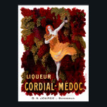 VINTAGE FRENCH WINE 1908 ポスター<br><div class="desc">Color lithograph. Poster showing a woman holding a bottle and grapes against a background of burgandy and lighter colored grapes.  

 Liqueur Cordial-Medoc,  G. A. Jourde - Bordeaux / L. Cappiello. Created by Leonetto Cappiello around 1908 and published by Paris : Imprimerie Publicite Etablts. Vercasson,  6. Rue Martel.</div>