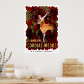 VINTAGE FRENCH WINE 1908 ポスター (キッチン)