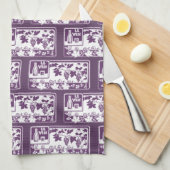 Vintage French Wine Label  | Rustic Vineyard  キッチンタオル (四つ折り)