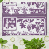 Vintage French Wine Label  | Rustic Vineyard  キッチンタオル (折り畳み)