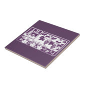 Vintage French Wine Label  | Rustic Vineyard  タイル (側面)