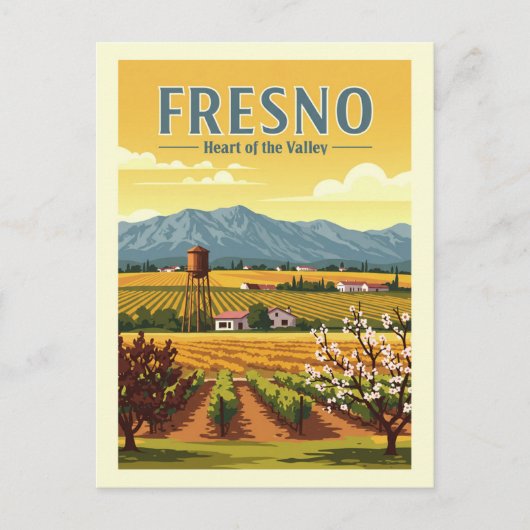 Vintage Fresno ポストカード (正面)