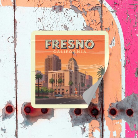 Vintage Fresno California スクエアシール