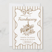Vintage Friendsgiving Invitation 招待状 (正面)