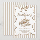Vintage Friendsgiving Invitation 招待状 (正面/裏面)