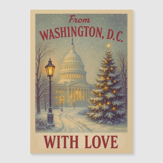 Vintage From Washington DC With Love Magnetic Card (正面)