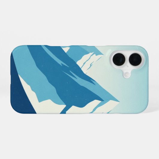 Vintage Frosted Peaks iPhone 16ケース (裏面横)