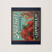 Vintage Fruit Crate Label Art Patriot Strawberries ジグソーパズル (縦)