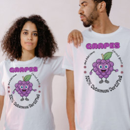 Vintage Fruit Label Hand-picked Grapes  Tシャツ