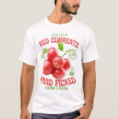 Vintage Fruit Label Red Currents  Tシャツ (正面)