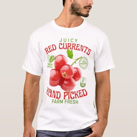 Vintage Fruit Label Red Currents  Tシャツ (正面)