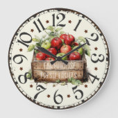 Vintage Fruit Wall Clock ラージ壁時計 (正面)