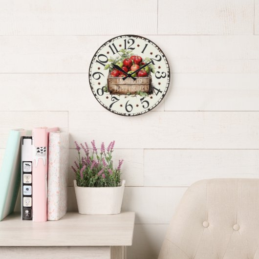 Vintage Fruit Wall Clock ラージ壁時計 (読書スペース)