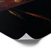 Vintage Fruits and Oysters Oil Paint Print ポスター (角)