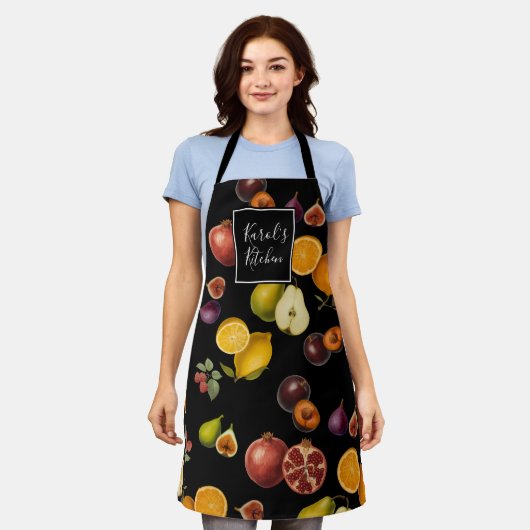 Vintage Fruits Apron (Customize) エプロン (着用した状態)
