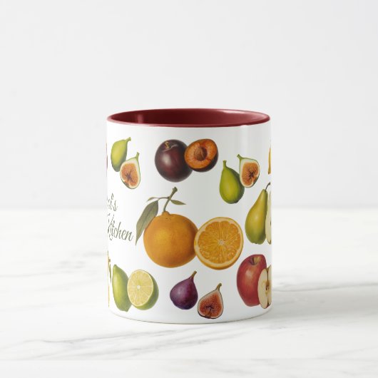 Vintage Fruits Mug (Customize) マグカップ (中央)