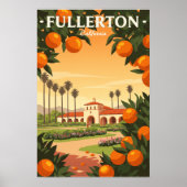 Vintage Fullerton California ポスター (正面)