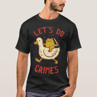 Vintage Funny Duck Frog Meme Retro Do Crimes Tシャツ