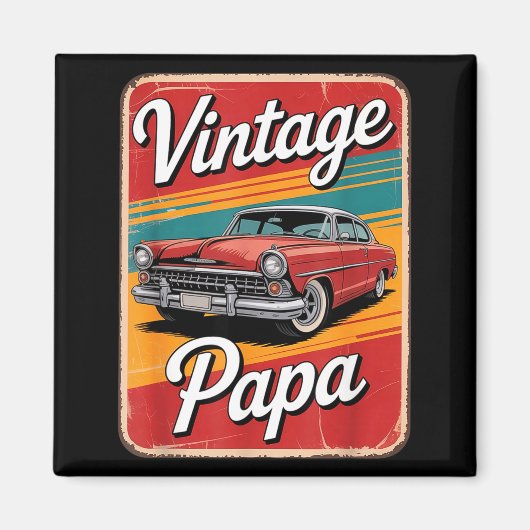 Vintage Funny Papa  マグネット (正面)