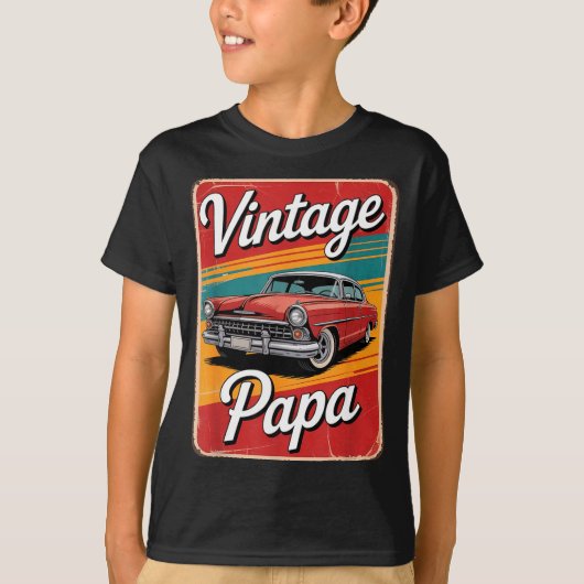 Vintage Funny Papa  Tシャツ (正面)