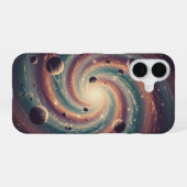 Vintage Galactic Swirl iPhone 16ケース (裏面横)