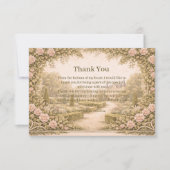 Vintage Garden Countryside Birthday サンキューカード (正面)